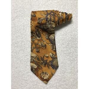 BOSS Hugo Boss Seashells Vintage Novelty Tie Necktie 100% Silk Italian